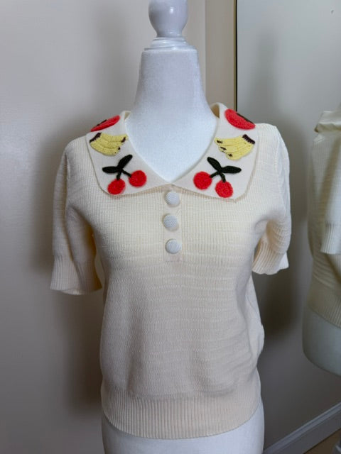 Fruit short sleeve sweater