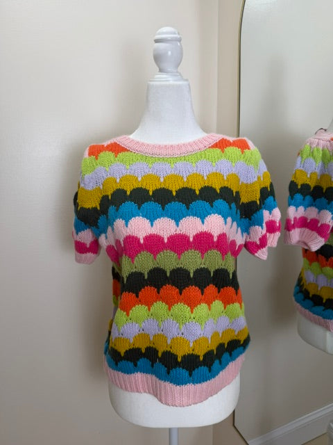 Multi color sweater top