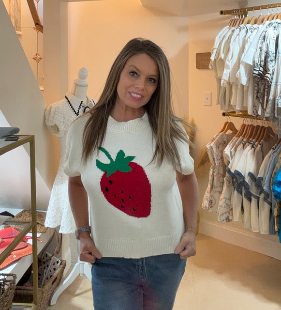 Strawberry sweater top