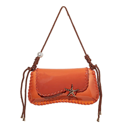 Brown ombre starfish shoulder bag
